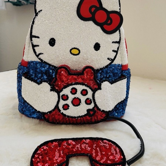 Loungefly Sanrio exclusive Hello Kitty sequins backpack NWT - Picture 1 of 2